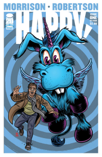 Illustration for article titled Reviews of recent superhero comics include Happy!, Guarding The Globe, and Ghost